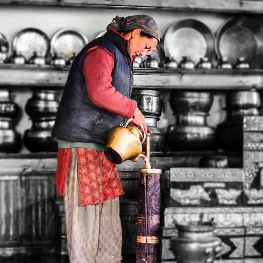 hot butter tea brew chang ladakh