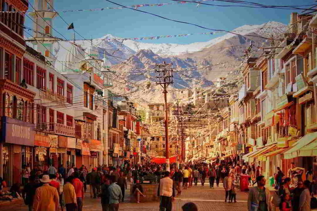 shopping at leh market ladakh