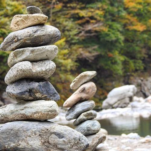 stacking stones wish spiti valley