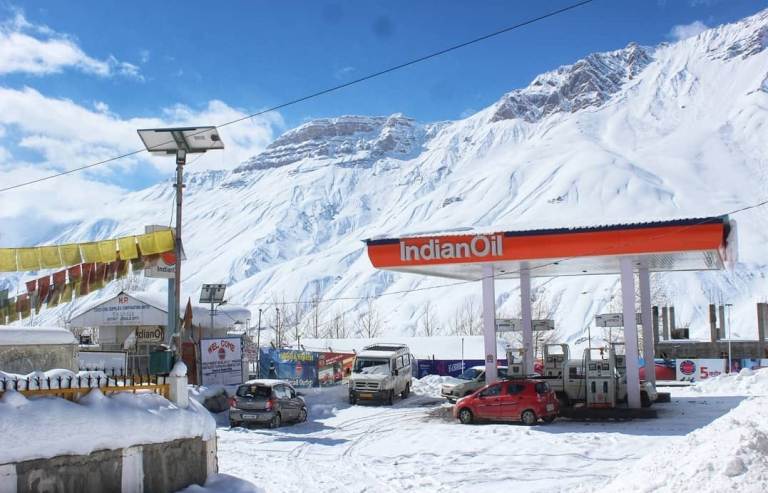 worlds highest fuel station kaza spiti